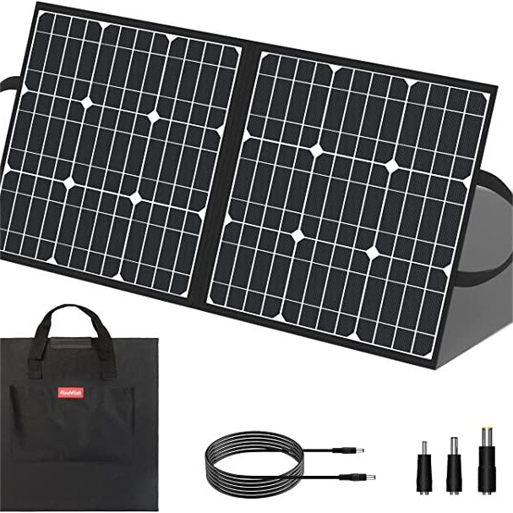 FlashFish SP50 Portable Solar Pane and Accessories