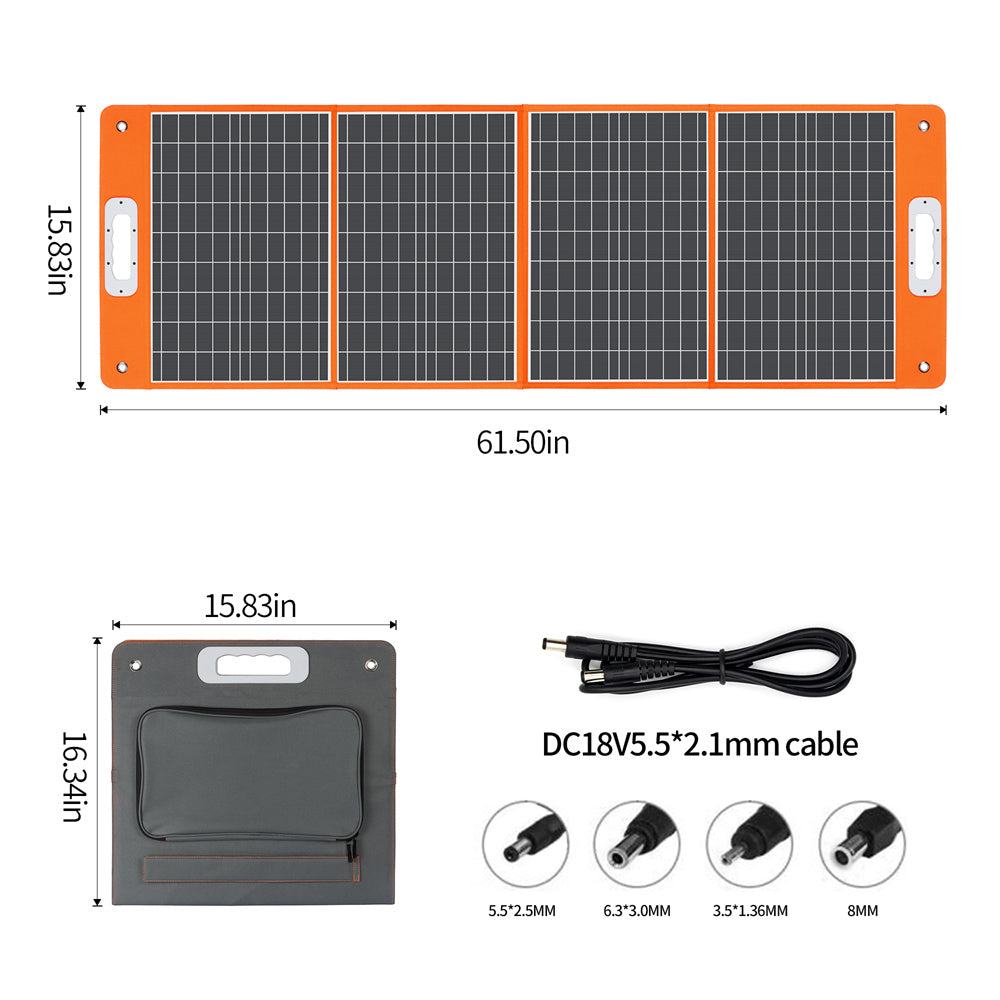 Flashfish TSP100 Foldable Solar Panel And Accessories