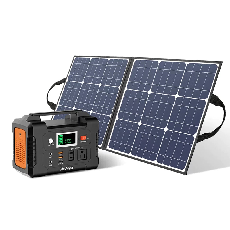 FlashFish E200 Portable Power Station With SP50W Solar Panel.