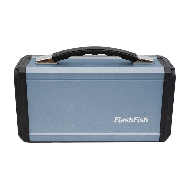 Front view of FlashFish G300 portable solar generators 