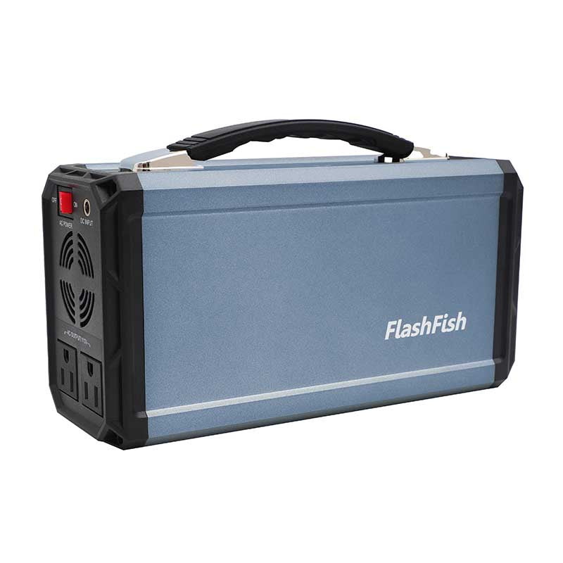 Left side view of FlashFish G300 portable power station